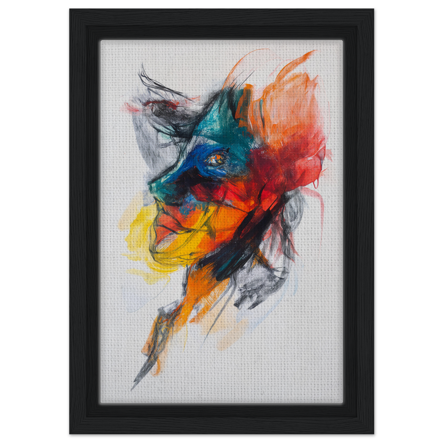Vibrant abstract painting ’Swirling Color Symphony’ ideal for stylish room decor
