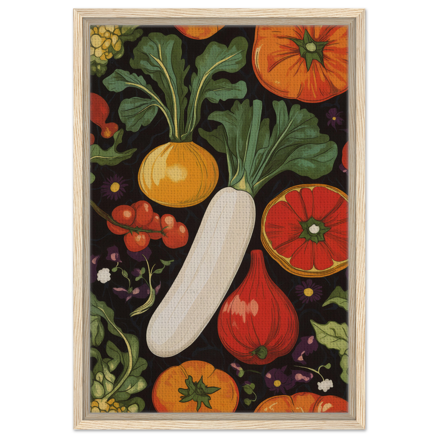 Colorful assortment of vegetables showcasing the Veggie Visionary Ode’s timeless elegance