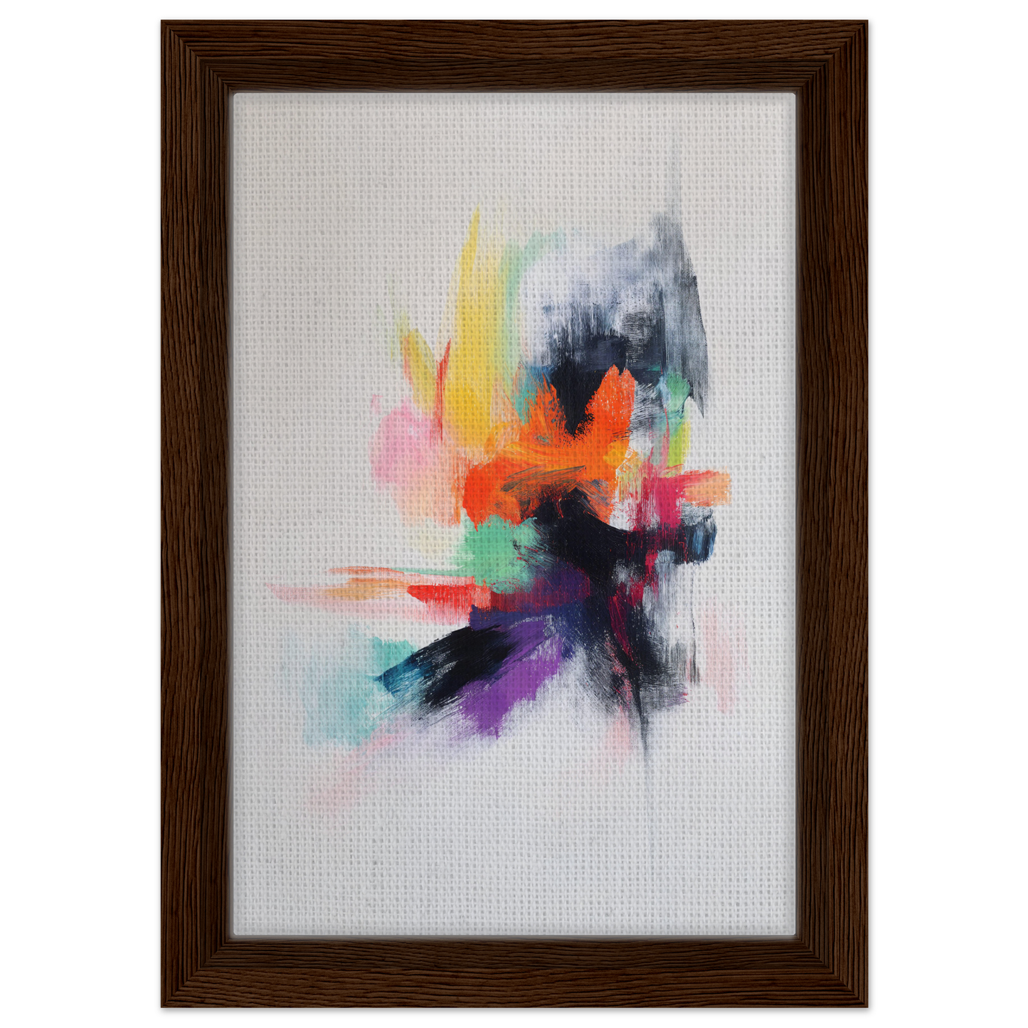 Abstract painting with vibrant splashes for Vibrancy’s Psychedelic Dance room decor