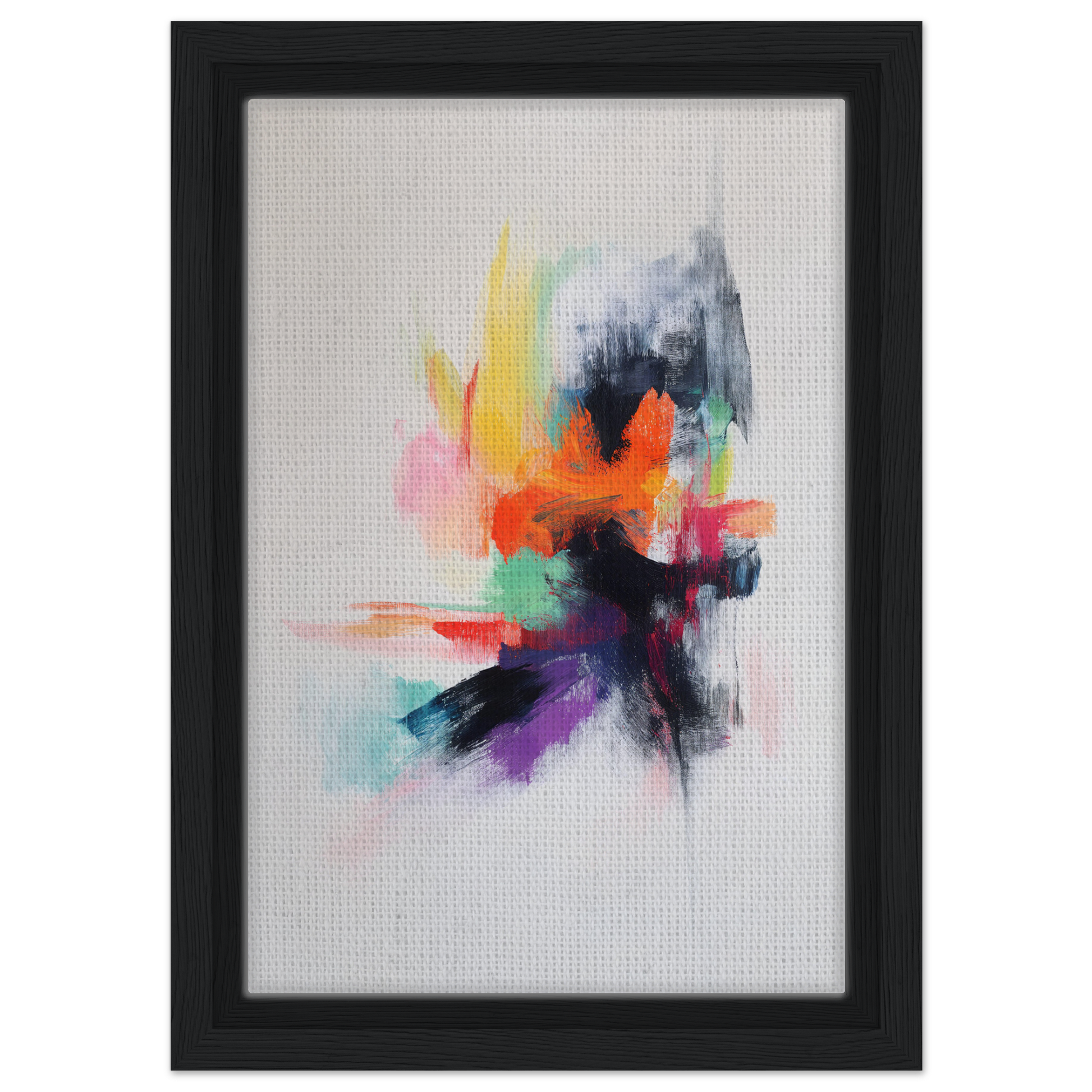 Abstract painting of Vibrancy’s Psychedelic Dance as a framed canvas print
