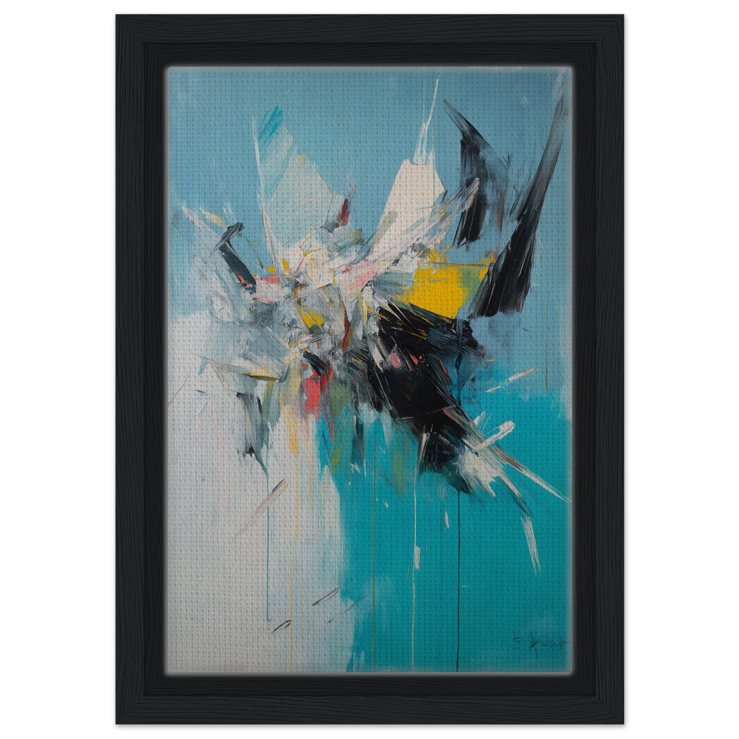Abstract painting in vibrant colors for Vibrant Chaotic Realms room decor