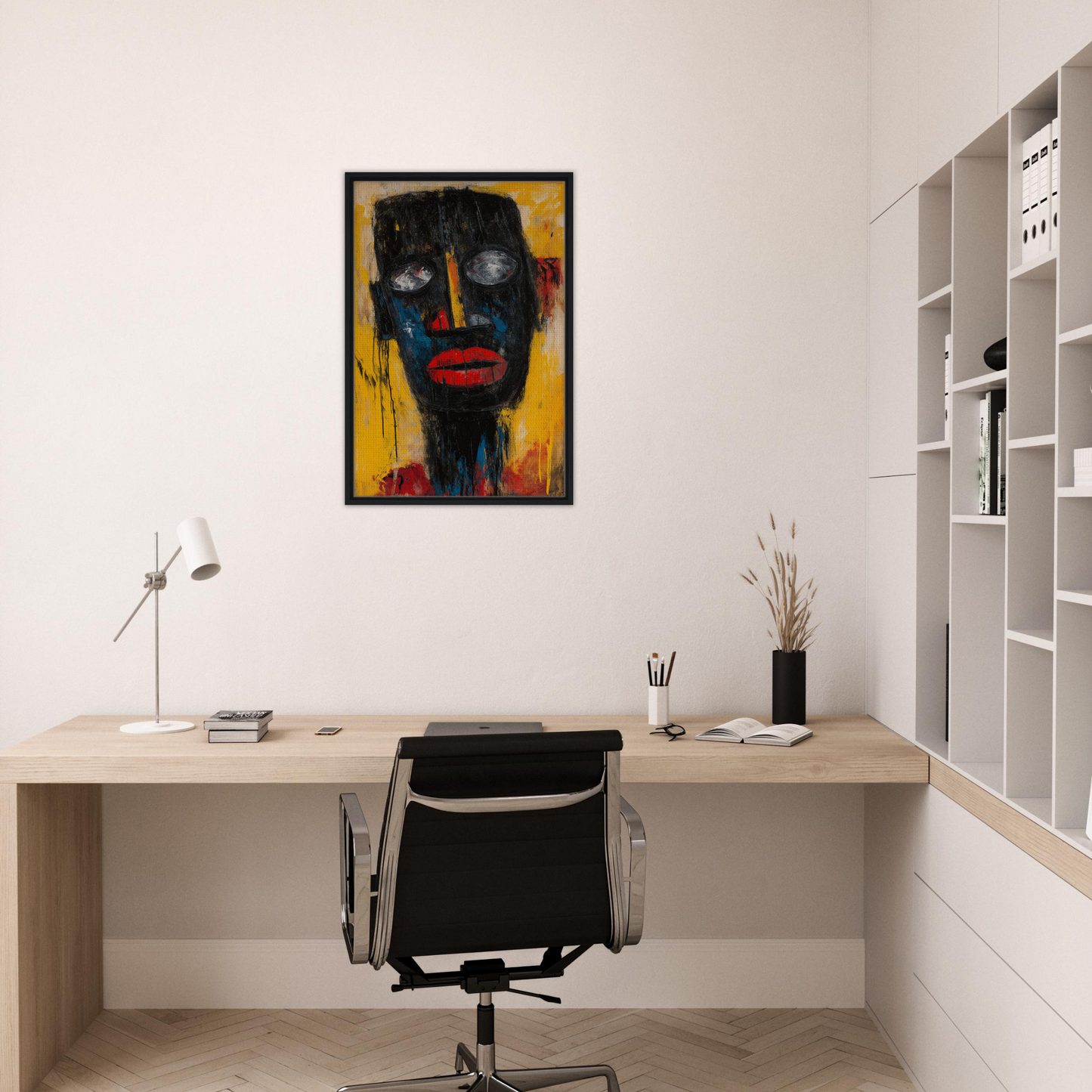 Striking abstract portrait painting for Vivid Revelations Dreaming room decor