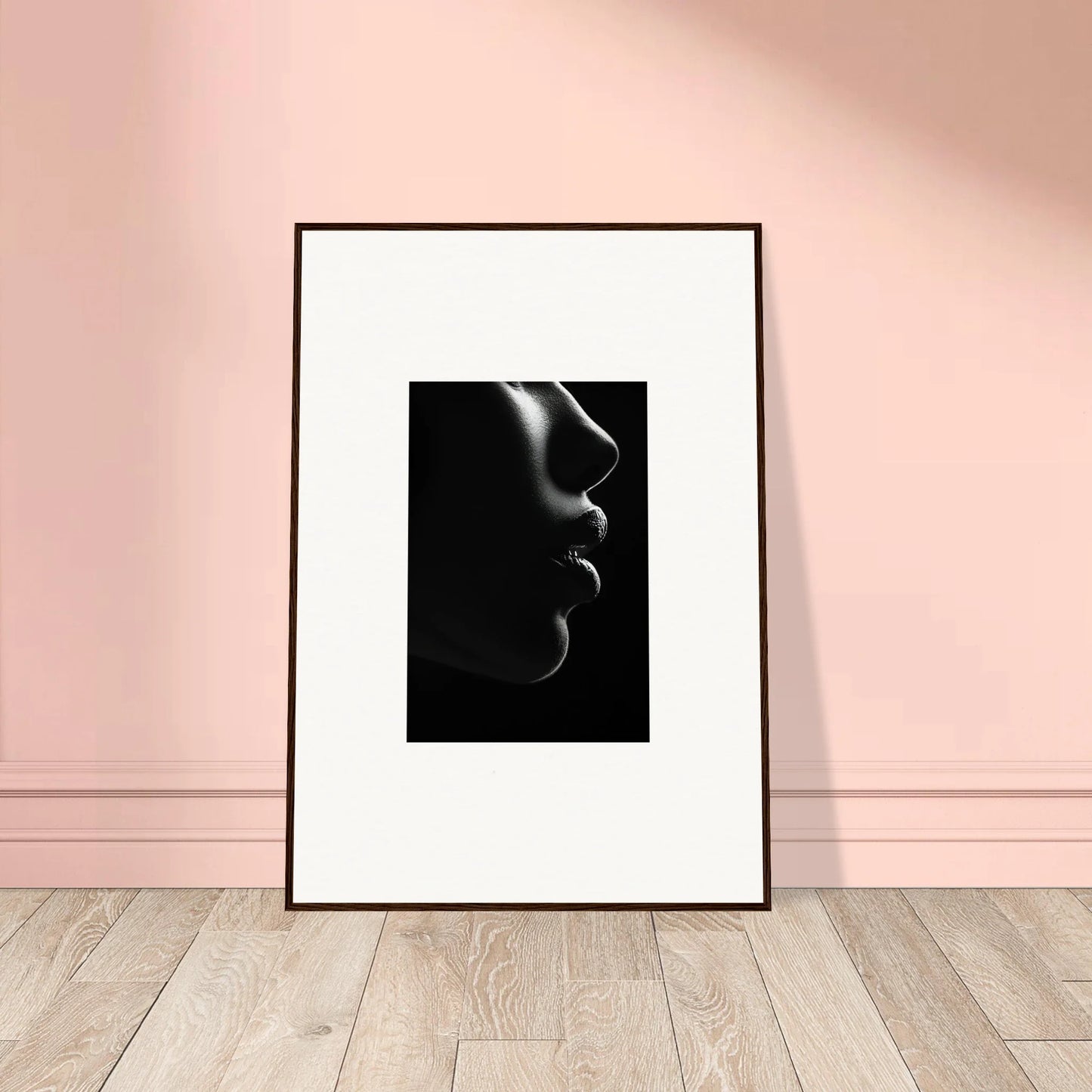 Black and white silhouette in Silver Twilight Whispers special edition framed poster