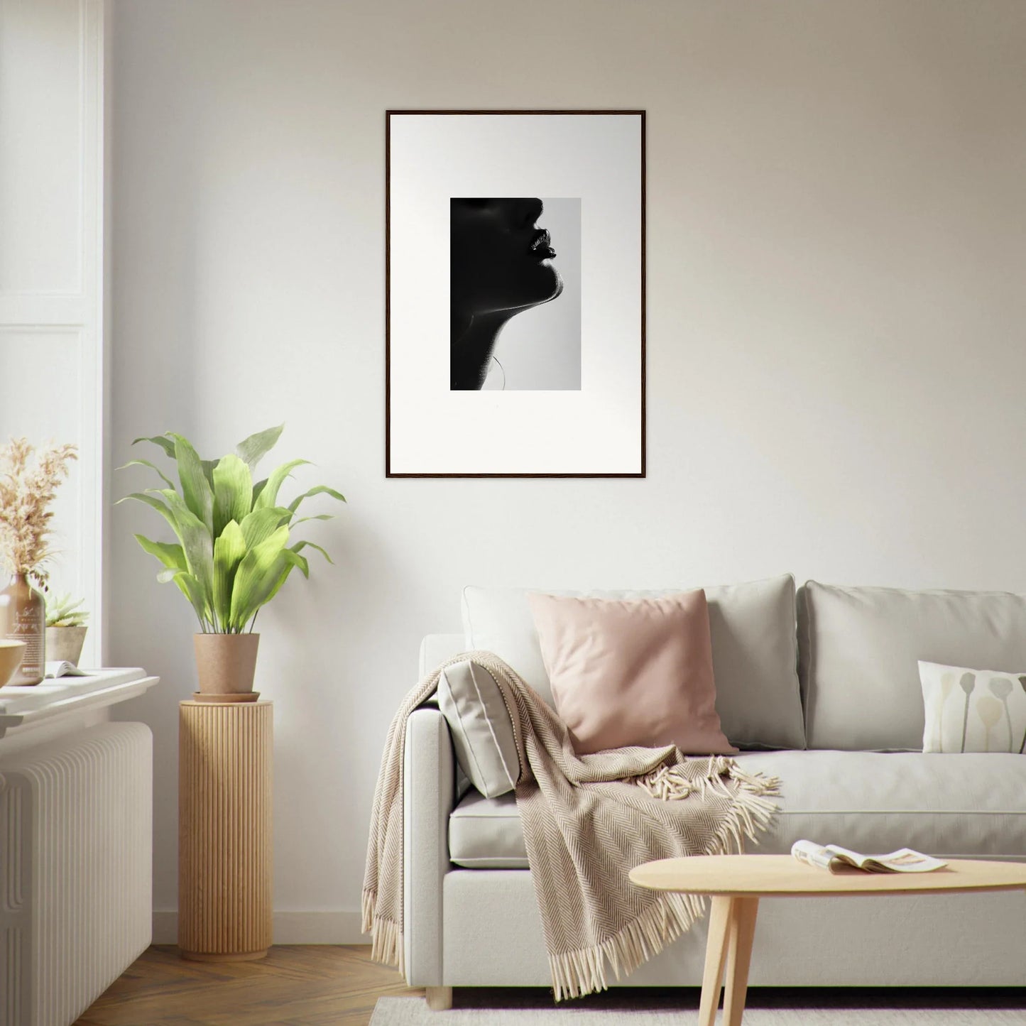 Black and white silhouette portrait in a frame from Ethereal Odyssey Sonata special edition art™