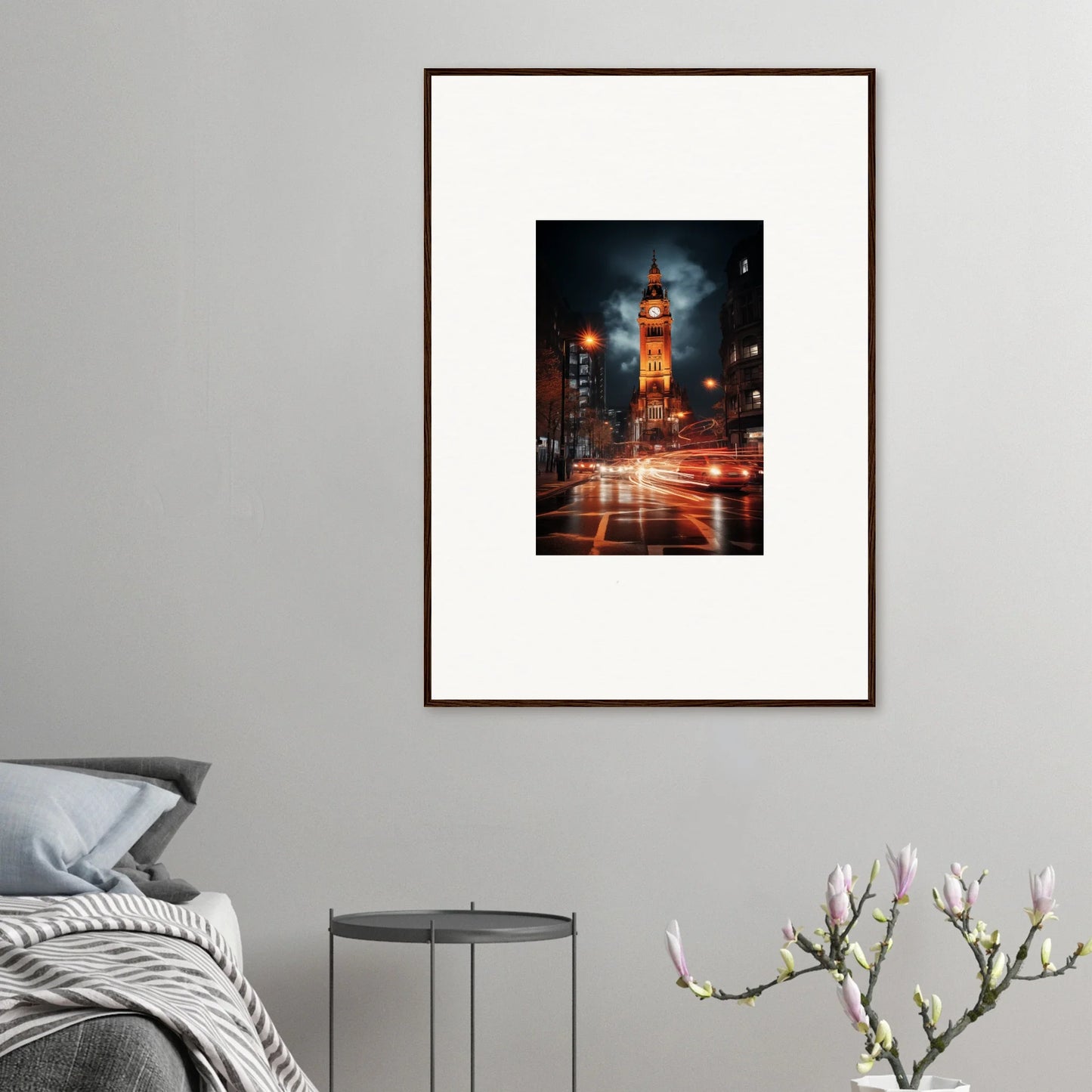 Framed Big Ben photo lit up at night, perfect for your Venomous Clocklight Nrtabbat