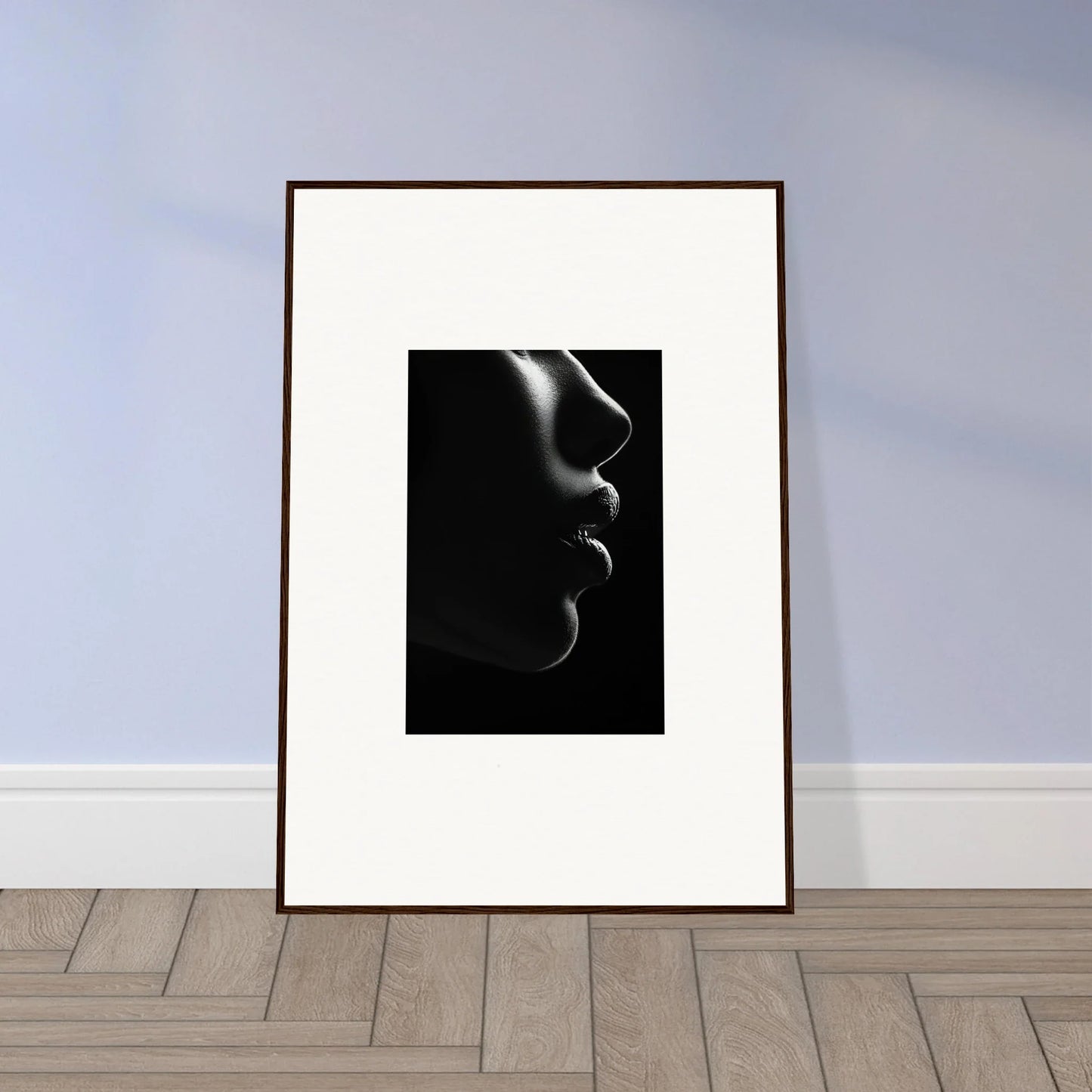 Framed black and white silhouette art in Silver Twilight Whispers special edition