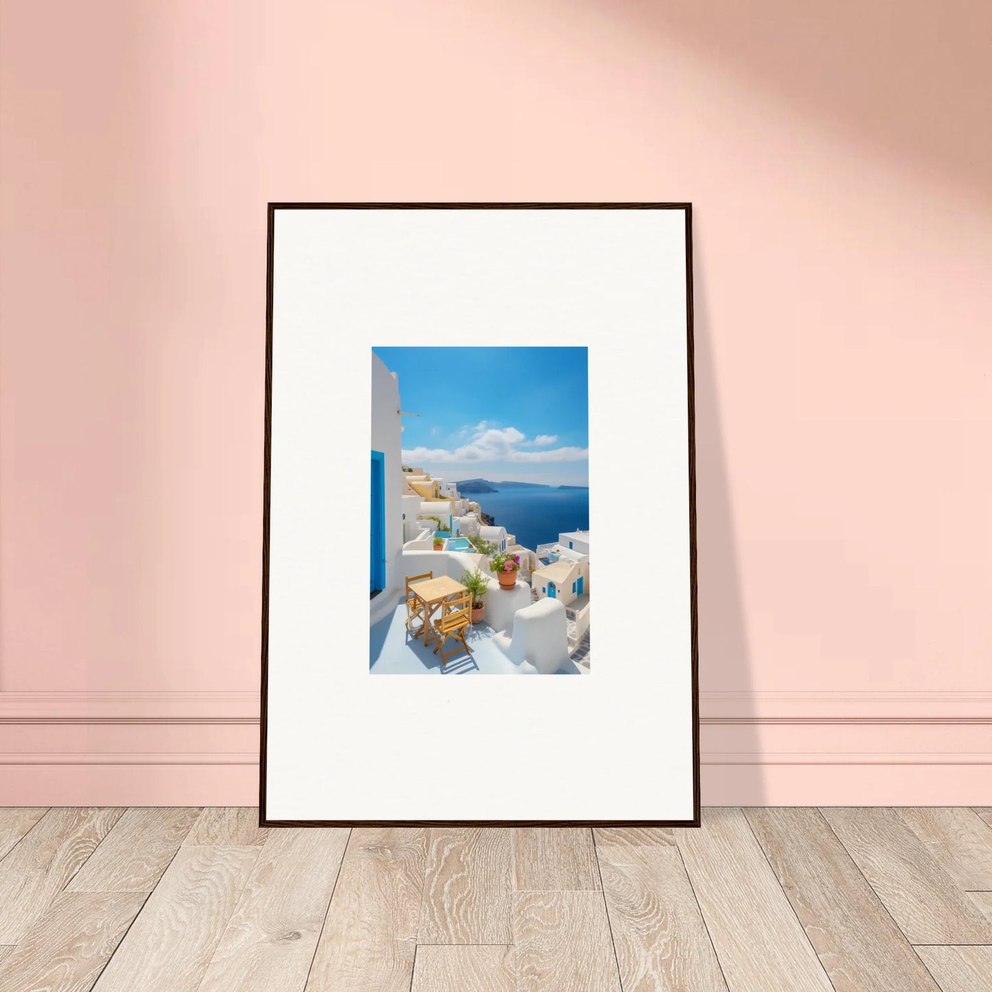 Framed artwork of a Mediterranean scene for the Dream-Touched Odyssey special edition art™