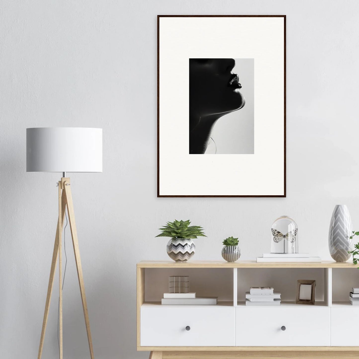 Elegant black and white profile art print from Ethereal Odyssey Sonata special edition art™