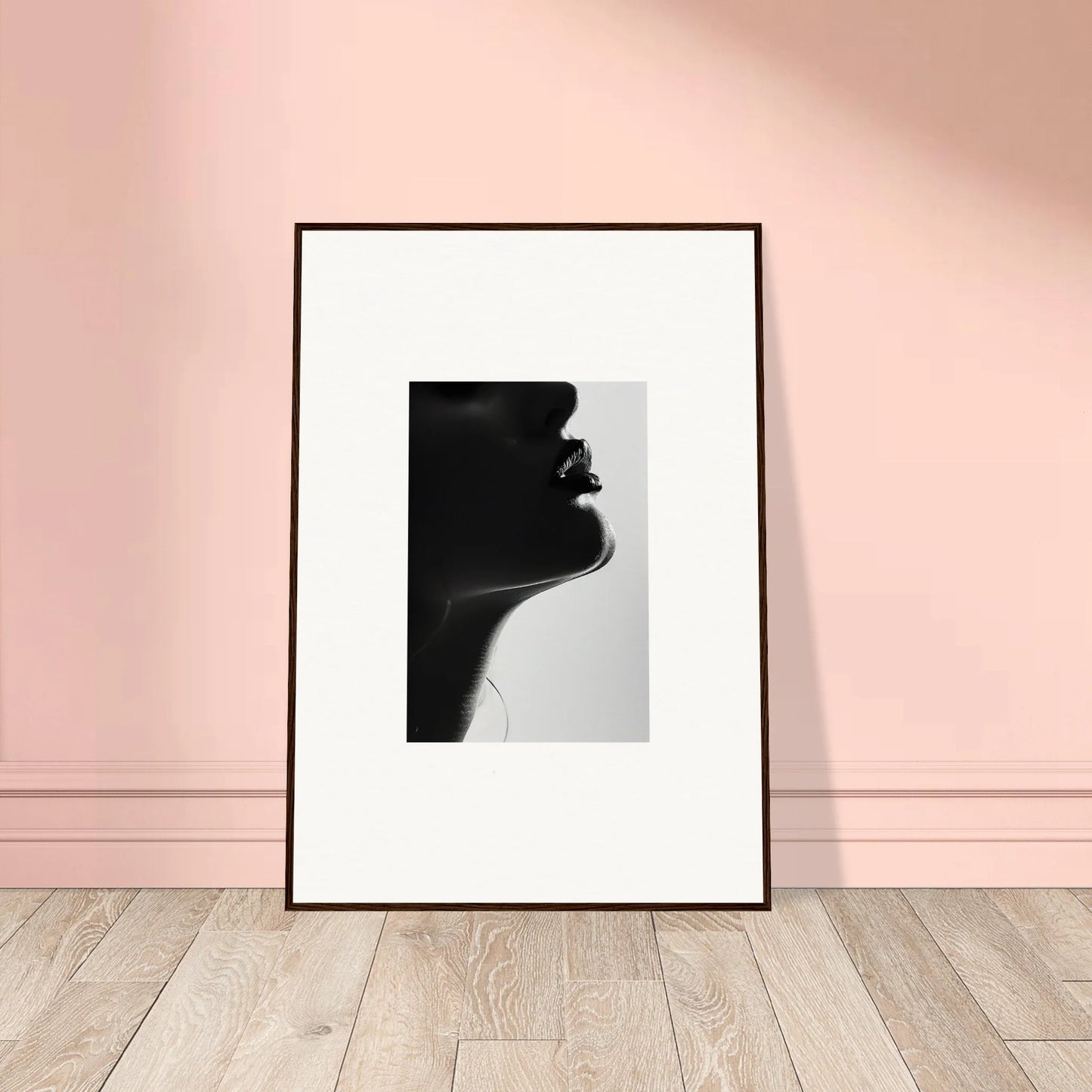 Black and white art print of a silhouetted profile from Ethereal Odyssey Sonata