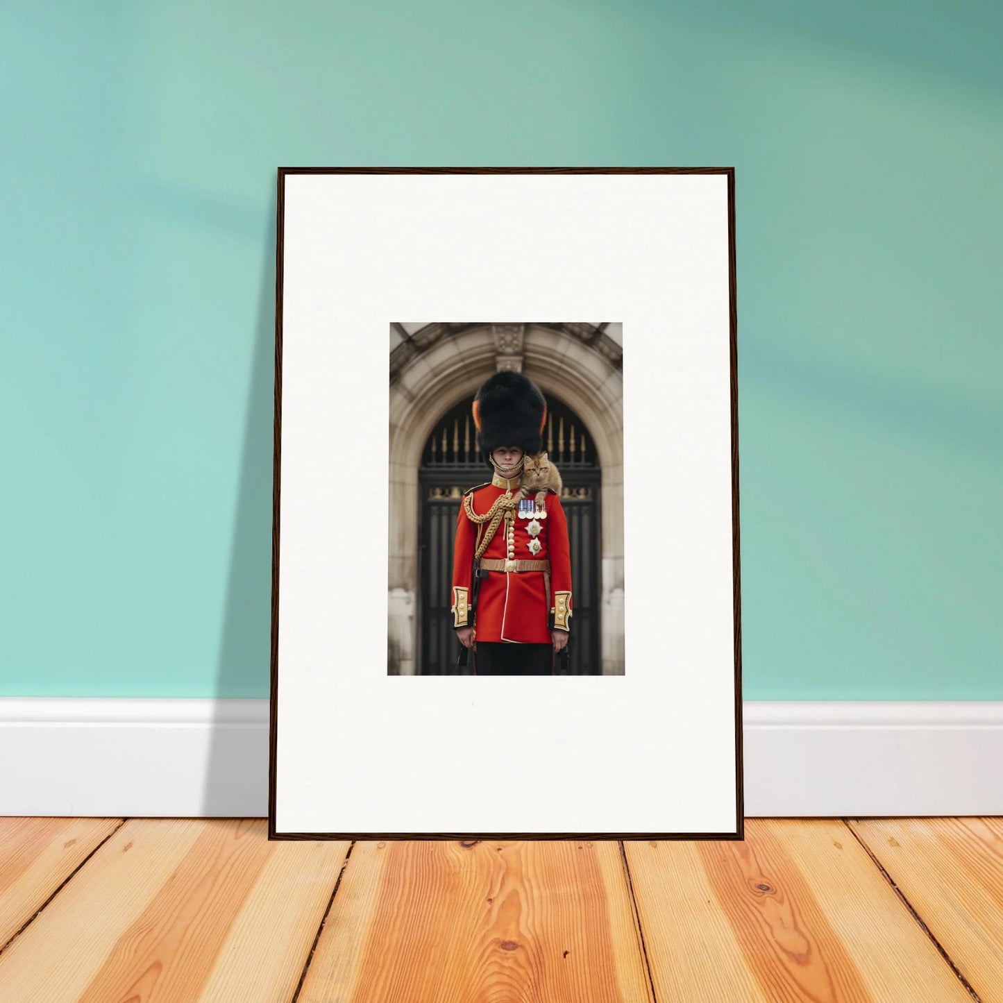 Framed wall art of a royal guard in red for the Royal Red Reverie collection