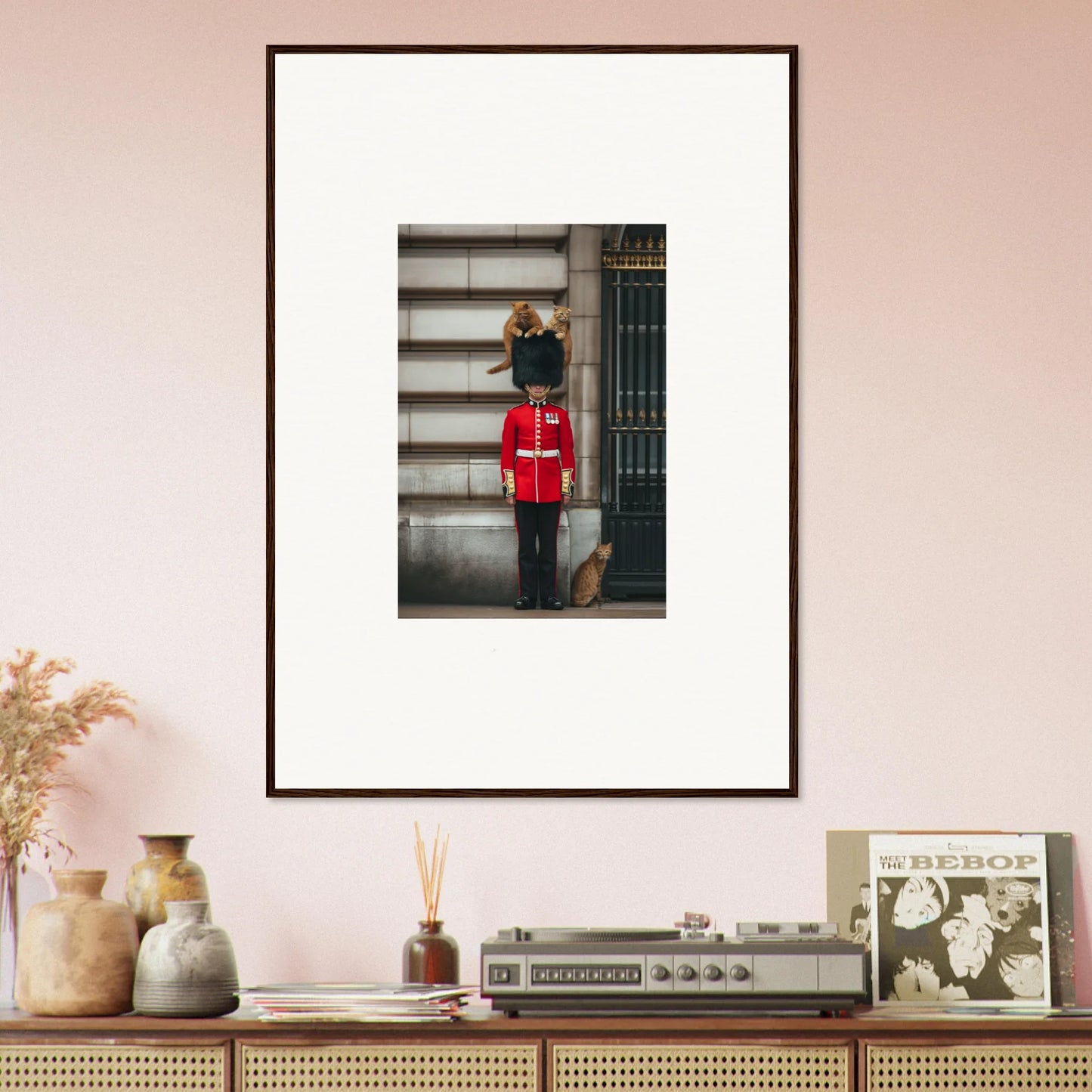 Framed photograph of a Queen’s Guard at attention in Sensational Sentinels’ Playground