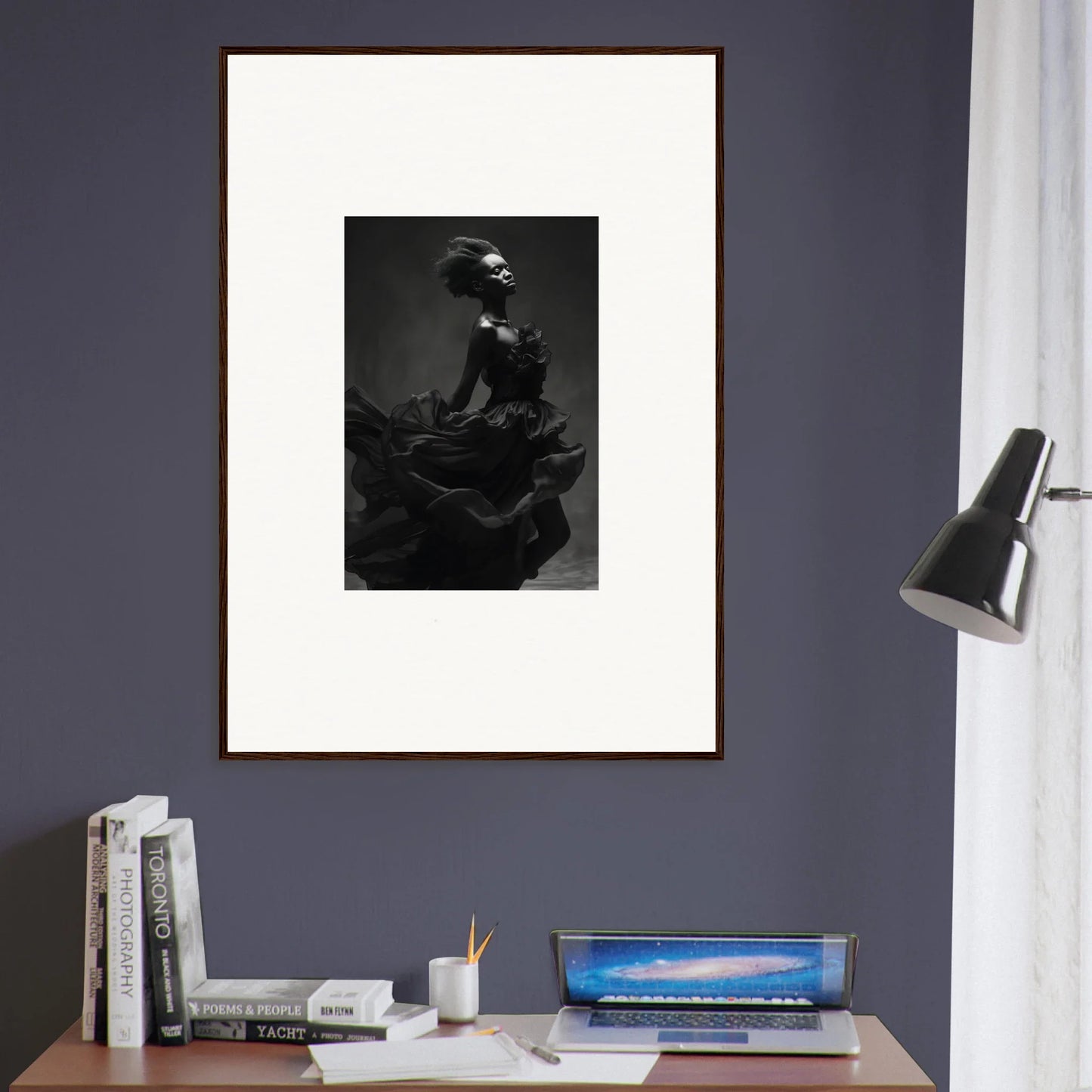 Framed black and white art from the Veiled Nigretto Whispers special edition art™ collection