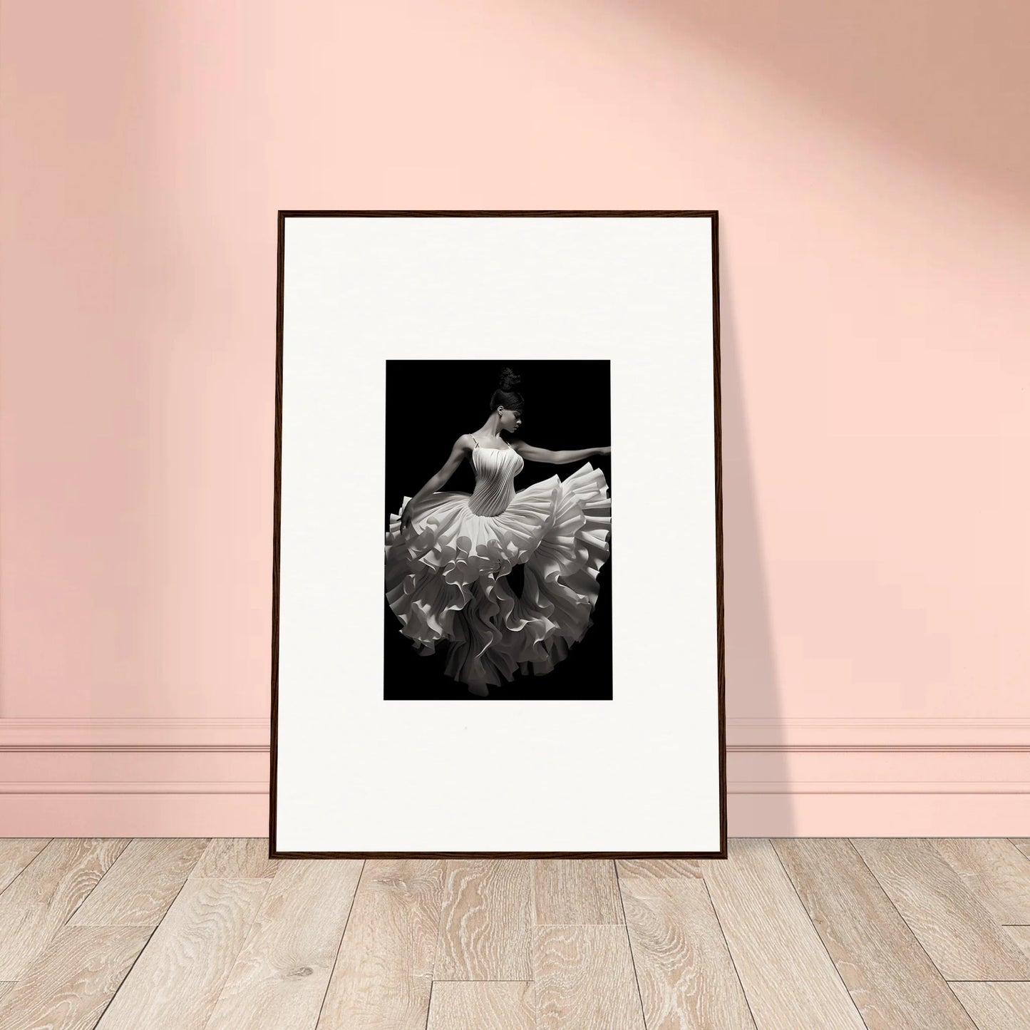 Framed black and white ballet dancer photo from Gossamer Velvet Waltz special edition art™