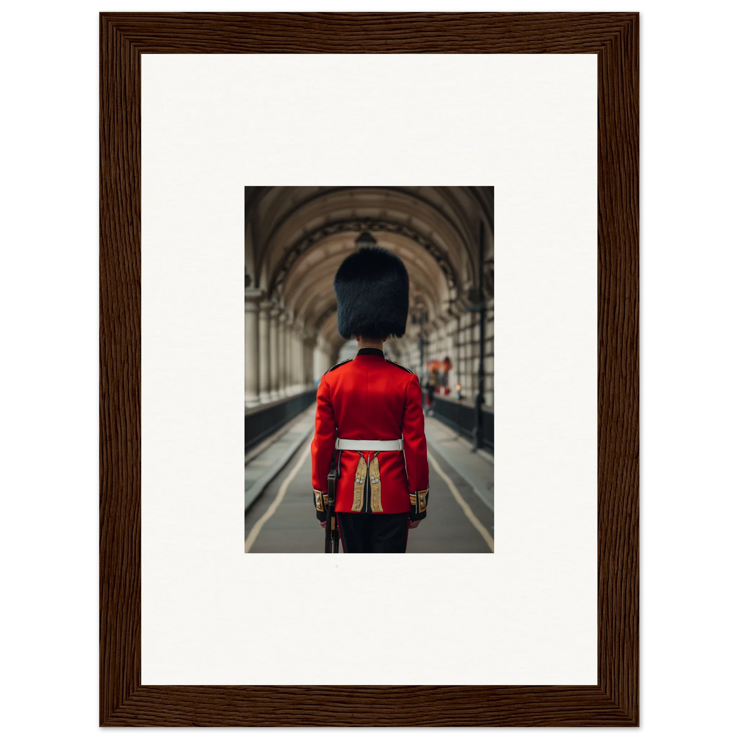 Royal guard in scarlet uniform and bearskin hat for Scarlet Temporal Century art™