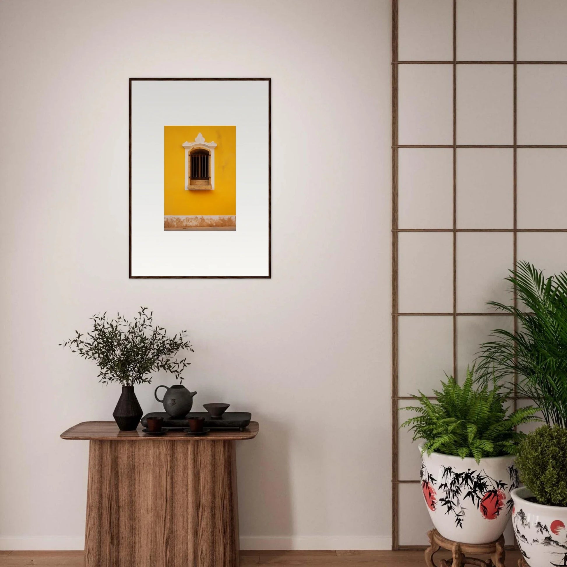Framed photo of a yellow wall and window from Daisy Dreamgate Portal special edition art™
