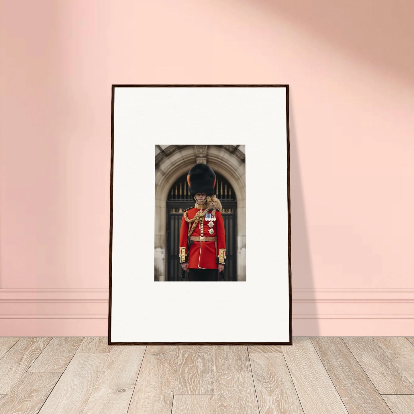 Framed wall art of a Queen’s Guard in Royal Red Reverie special edition art™