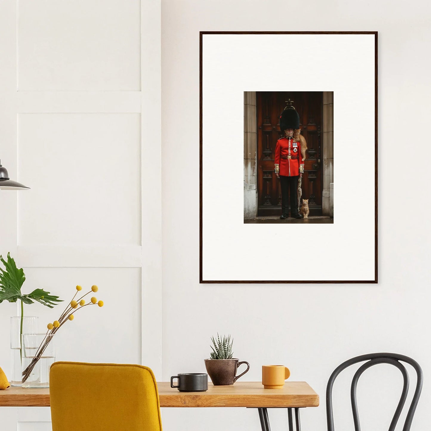 Framed photograph of a Queen’s Guard in red, part of God Save special edition art™