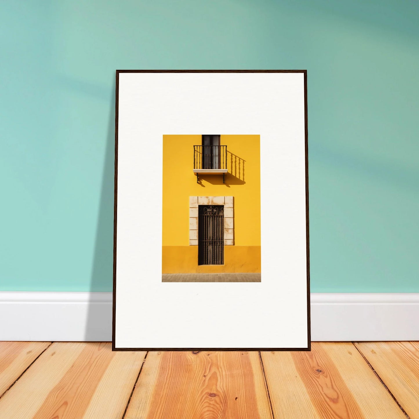 Framed photo of a sunny yellow building for Sun Custard Symphonies special edition art™
