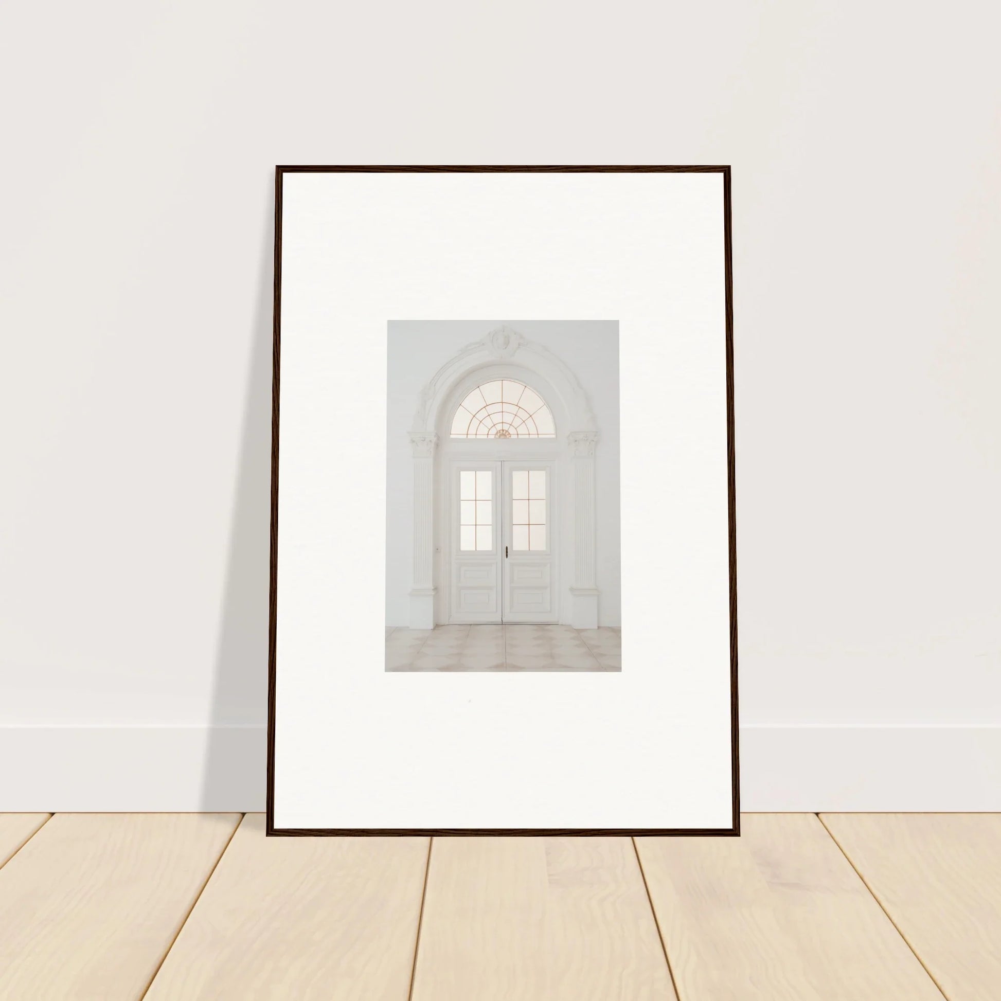 Framed wall art featuring an arched doorway with a fanlight from Portal Poise Unveiled