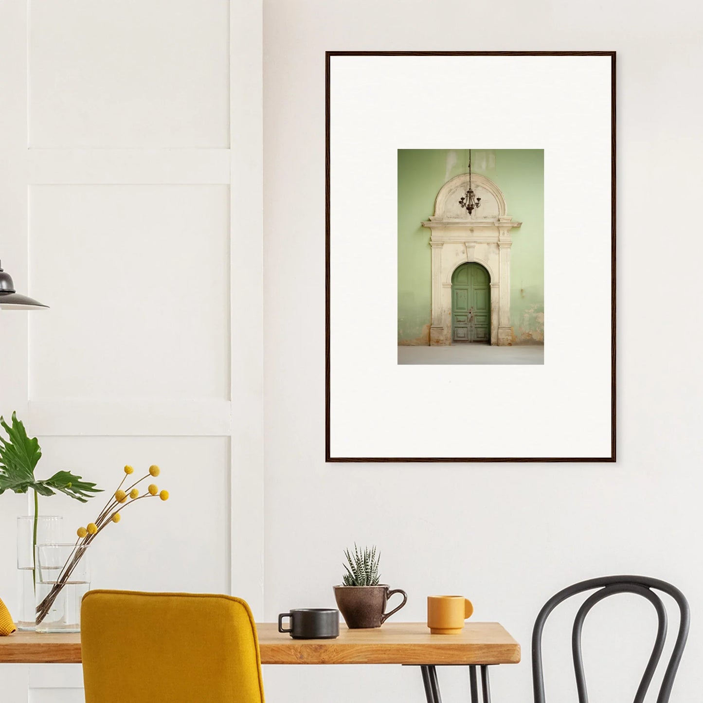 Ornate green doorway with decorative arch, part of Thresholds Quiet Whisper special edition art™