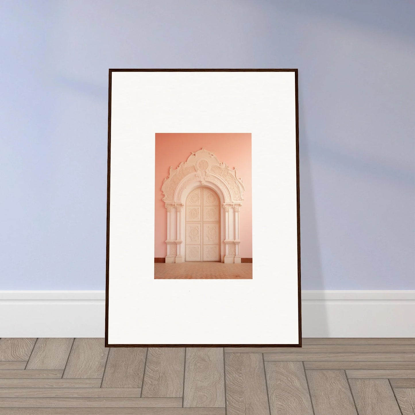 Framed art print of pink archway for Patio Reverie Sleutelenv special edition art™
