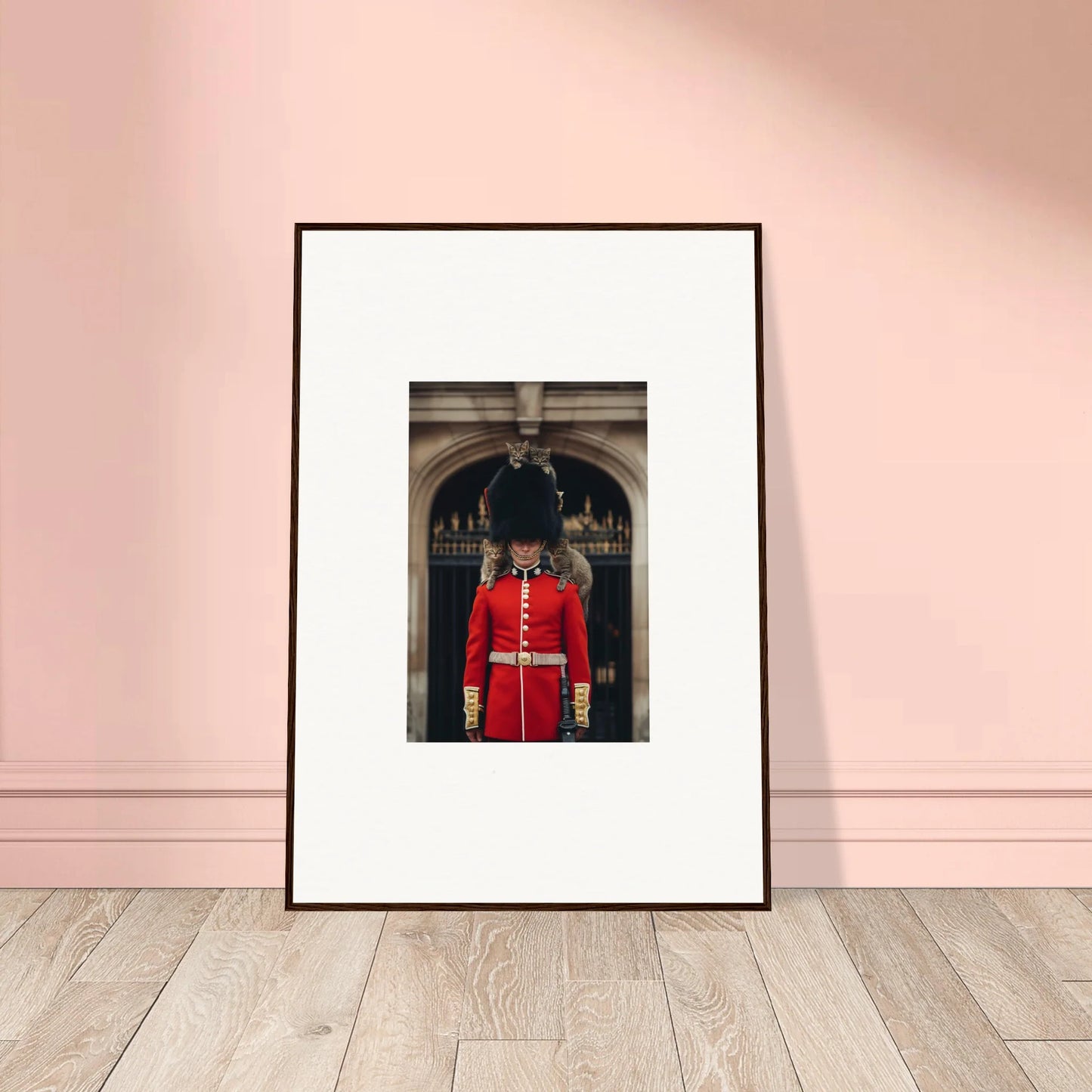 Framed photograph of a Queen’s Guard in red uniform for Monarch’s Dreamaroos special edition art™