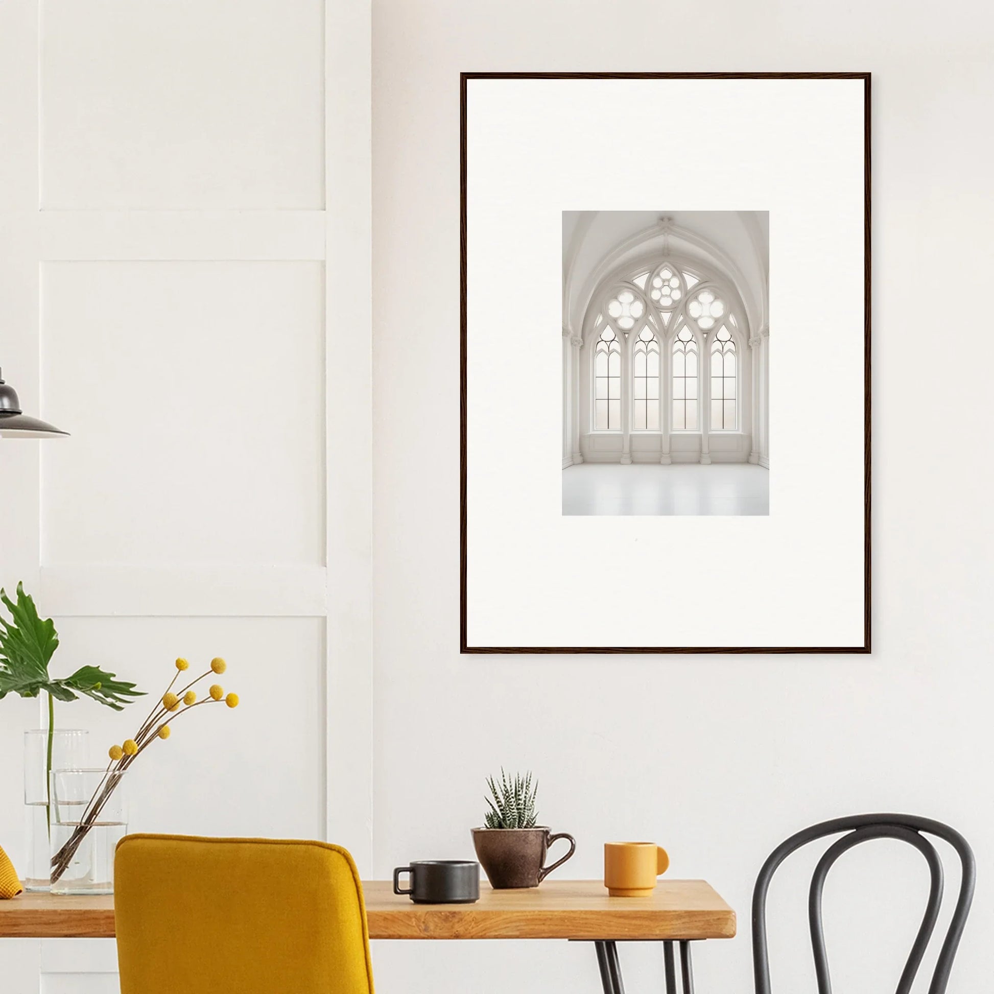 Framed wall art of a Gothic church window for Ethereal Light Elegy special edition