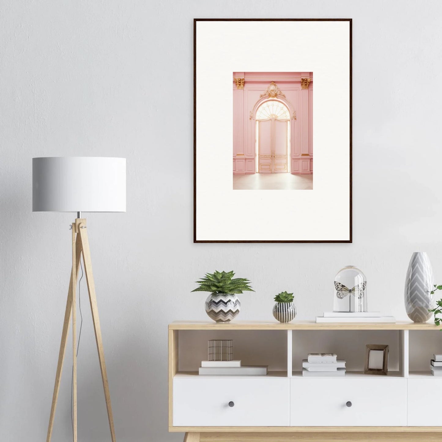 Framed wall art of an arched doorway in the Luminous Dreams Portal special edition