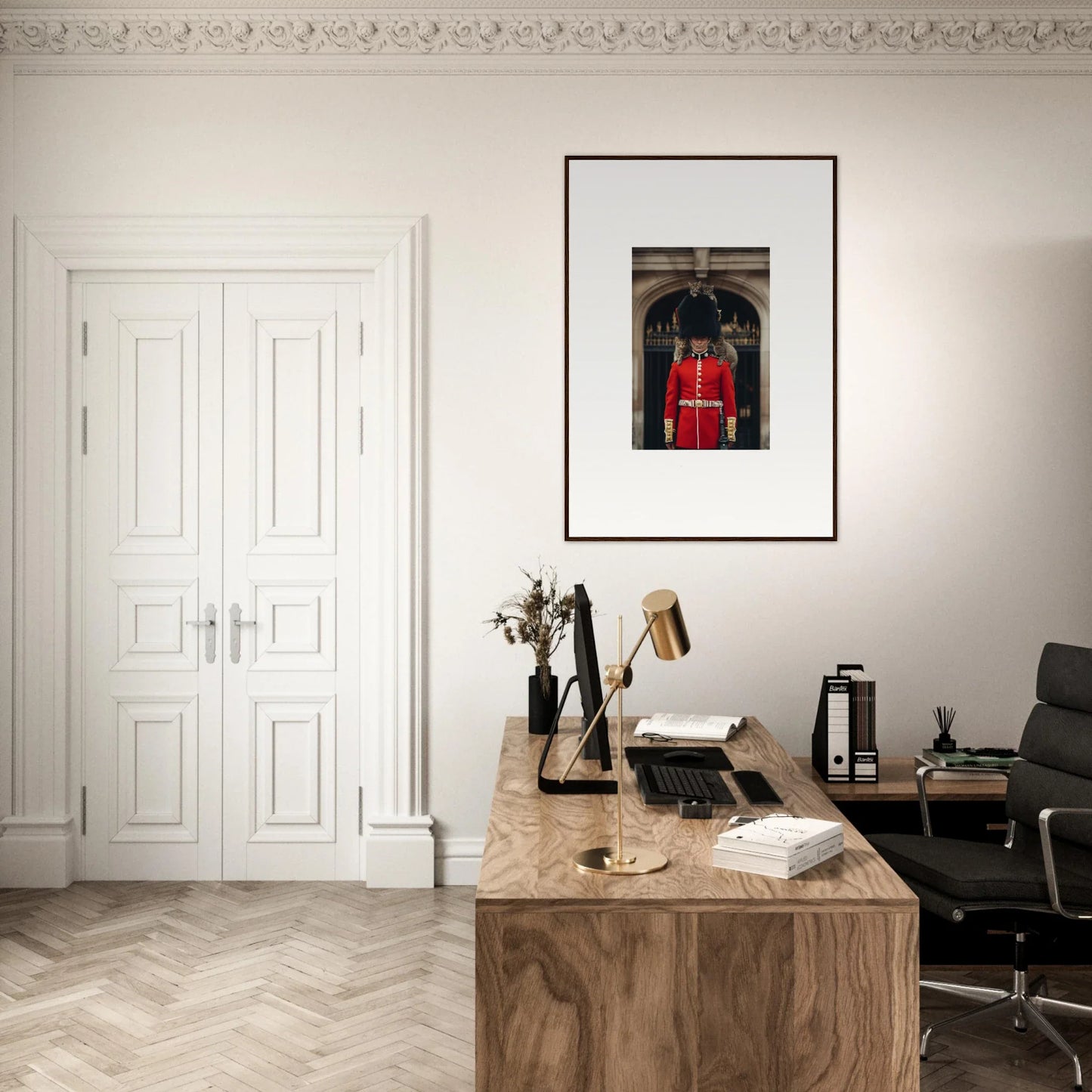 Modern minimalist wooden desk from Monarch’s Dreamaroos perfect for any space