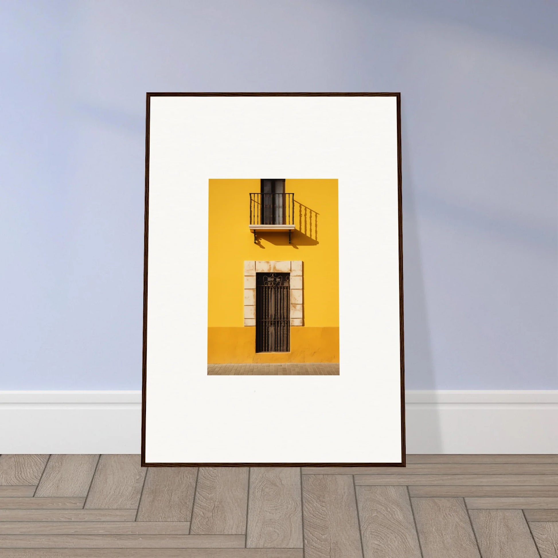 Framed photograph of a sunny yellow building for Sun Custard Symphonies special edition art™