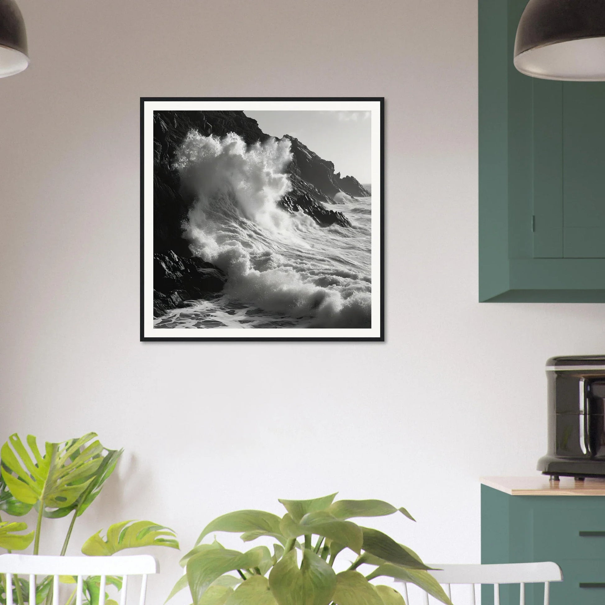 Black and white crashing waves artwork for Waves Eternal Dialogue special edition art™