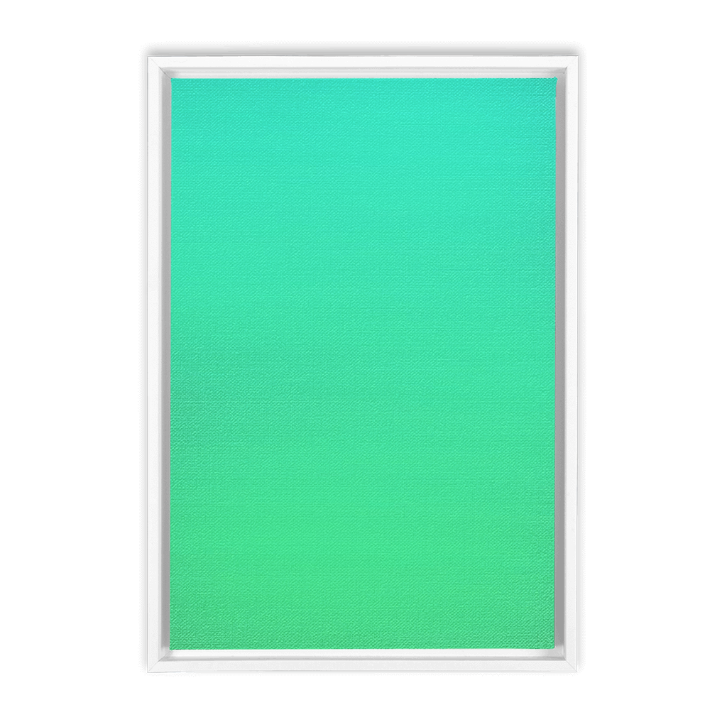 Framed rectangle of solid mint green color.