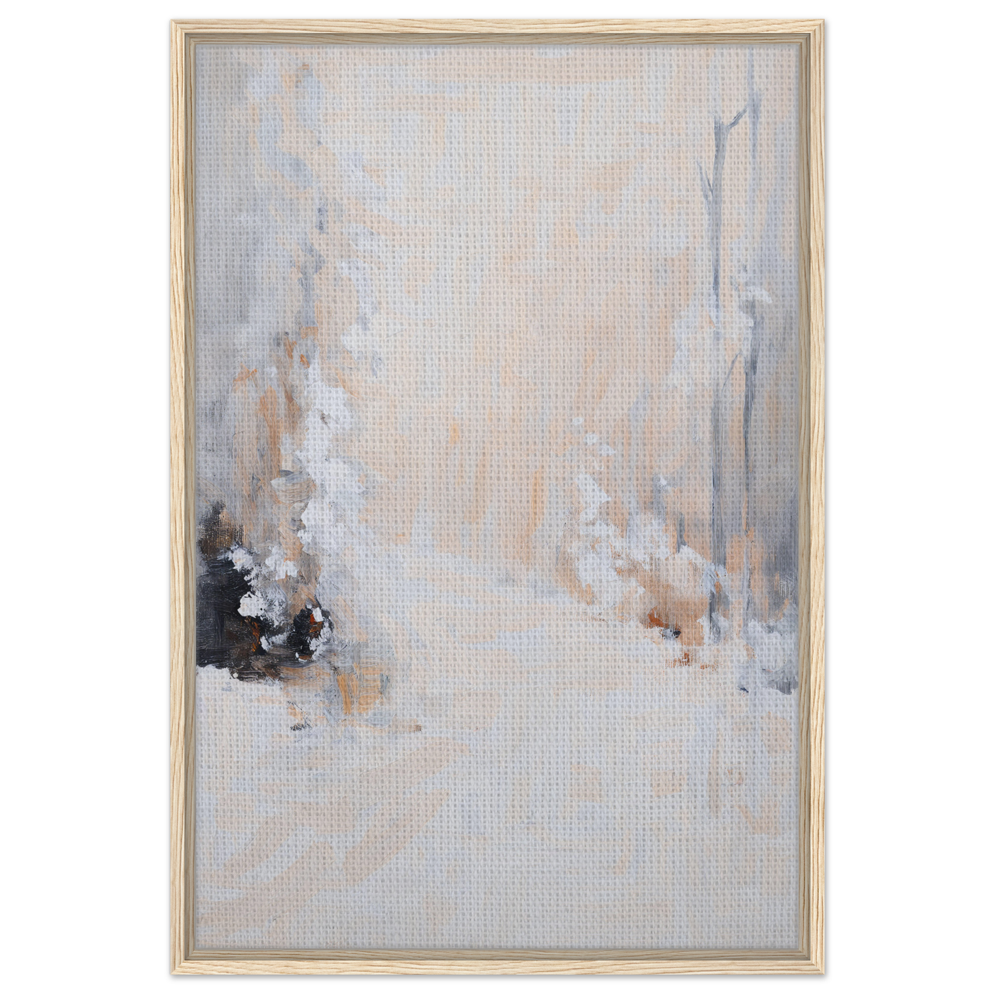 Abstract painting titled White Path, Murmuring, perfect for elegant room decor by Fashion Oracle