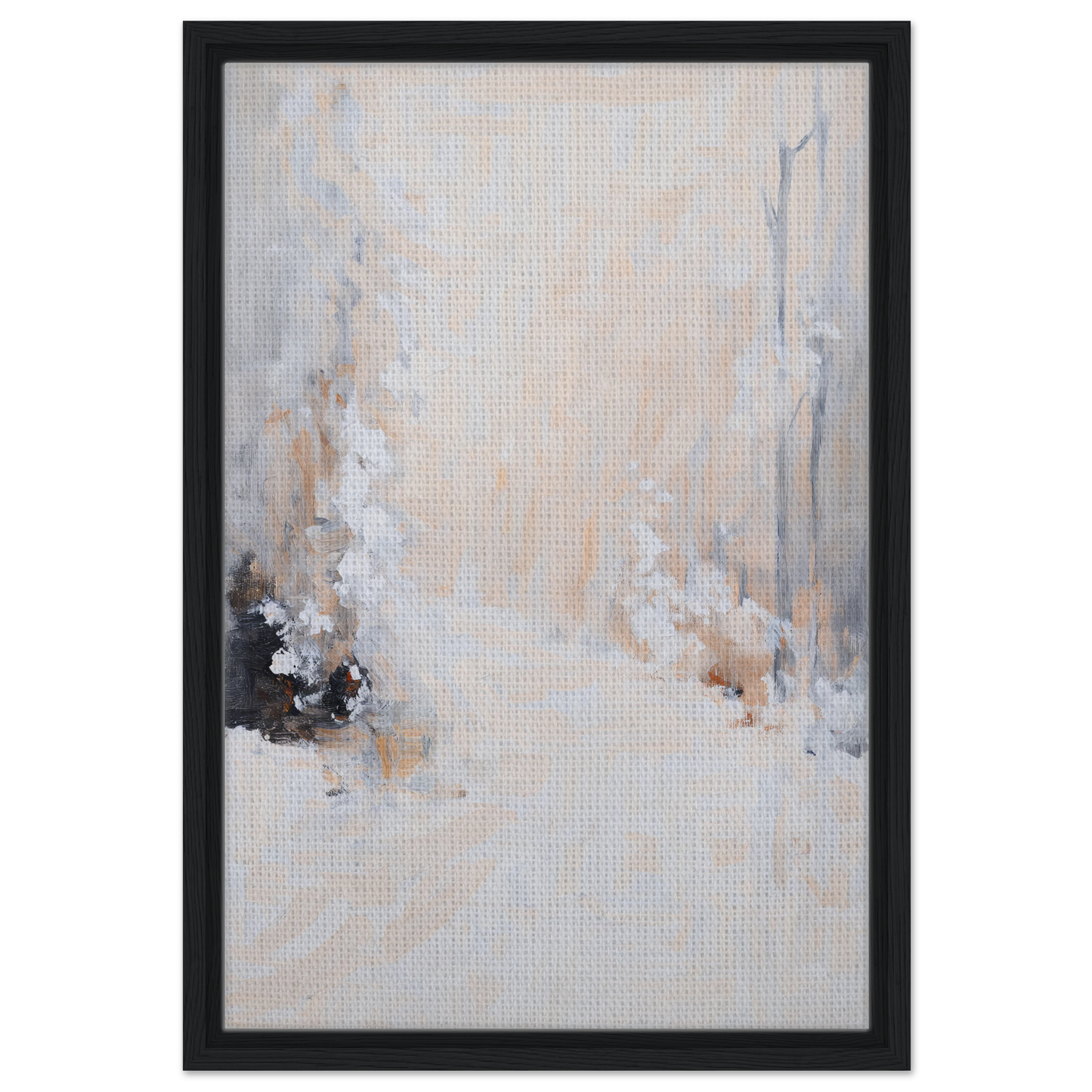 Abstract painting titled White Path, Murmuring, perfect for chic room decor by Fashion Oracle™