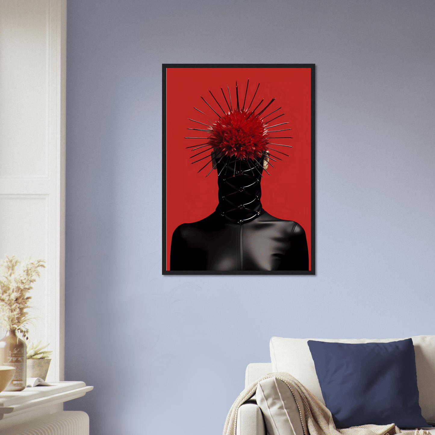 A woman with a mohawk on her head