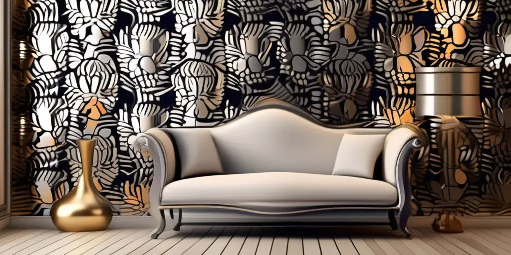 Revamp Your Living Room: Kardashian-Inspired Metallic Wallpaper Ideas