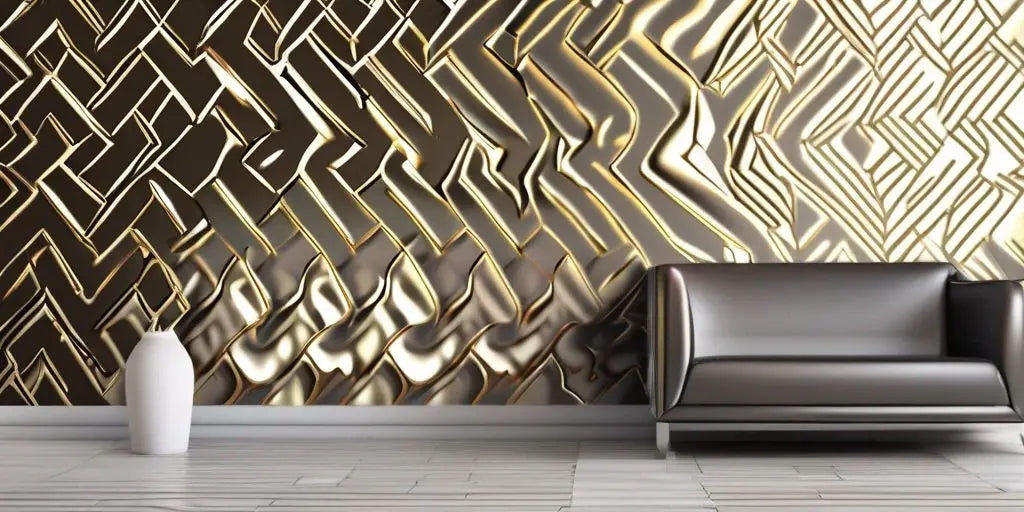 Revamp Your Living Room: Kardashian-Inspired Metallic Wallpaper Ideas