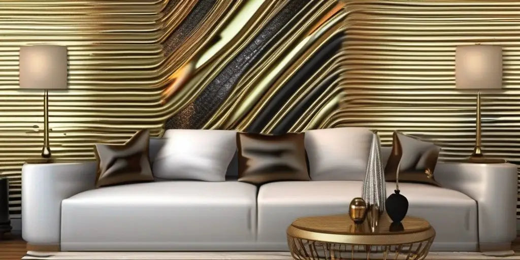 Revamp Your Living Room: Kardashian-Inspired Metallic Wallpaper Ideas