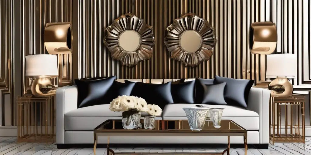 Revamp Your Living Room: Kardashian-Inspired Metallic Wallpaper Ideas