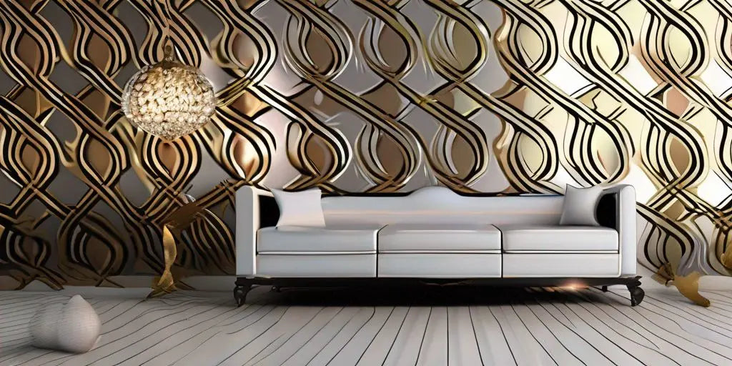 Revamp Your Living Room: Kardashian-Inspired Metallic Wallpaper Ideas