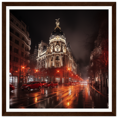 Ornate Metropolis building at night, part of the Majestic Night Reverie special edition art™