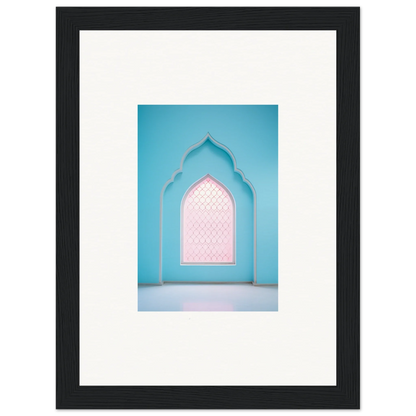 Ornate arched doorway with pink panel and turquoise frame from Souls Diffilveres Critfilters