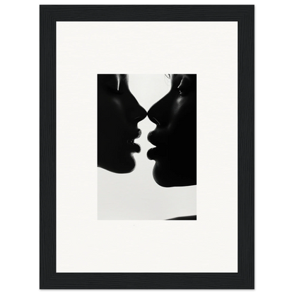 Silhouetted profiles nearing a kiss in Nights Echoes special edition art™