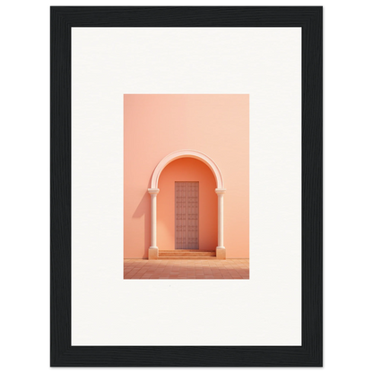 Peach-colored arched doorway with cool molding from Psychedelic Arches Discussionale