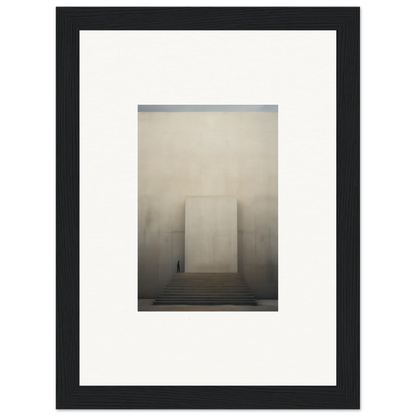 Black-framed Portal Eventide Abstract art with a white mat featuring minimalist architecture