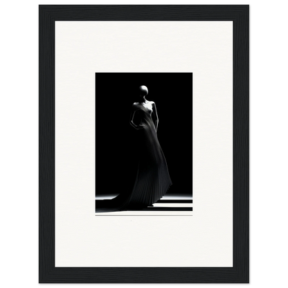 Elegant figure in flowing gown under dramatic light from Echoes Velvet Mirage special edition art™