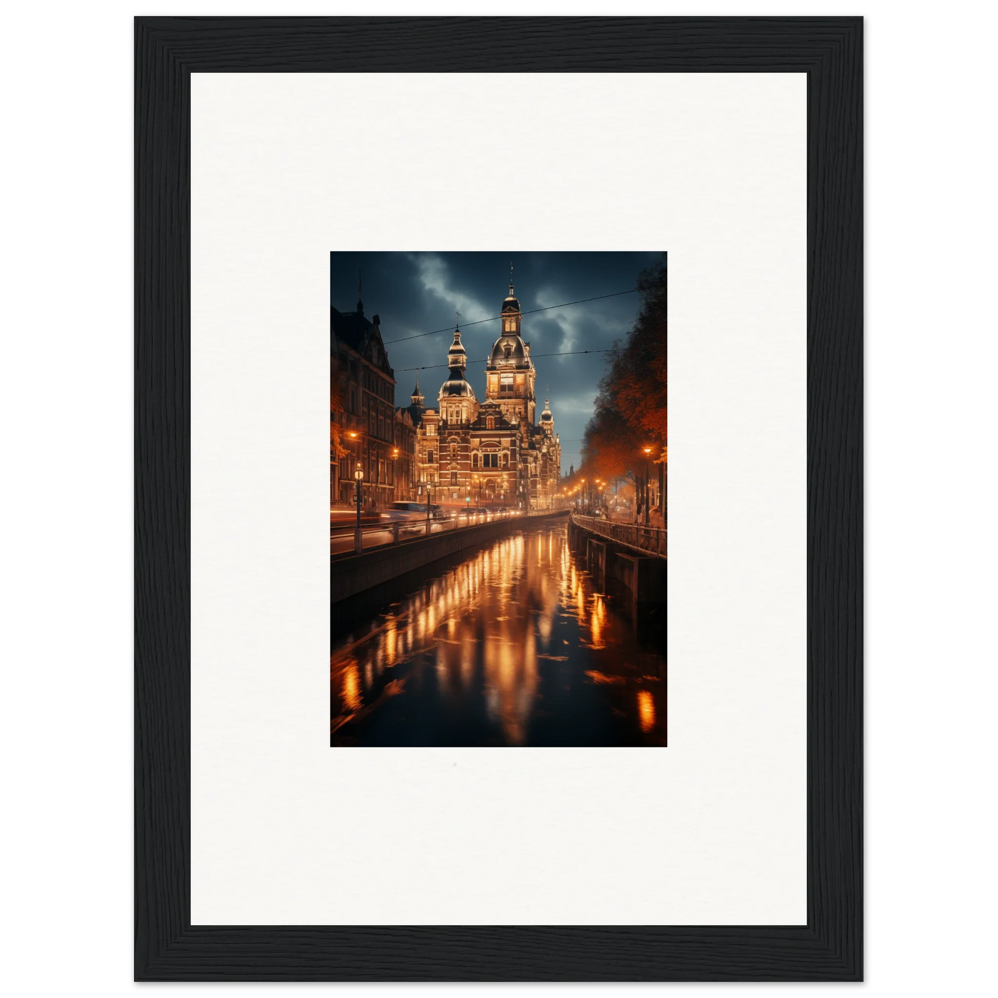 Framed photo of a church reflection in a canal from Reflected Dreamscape Tides