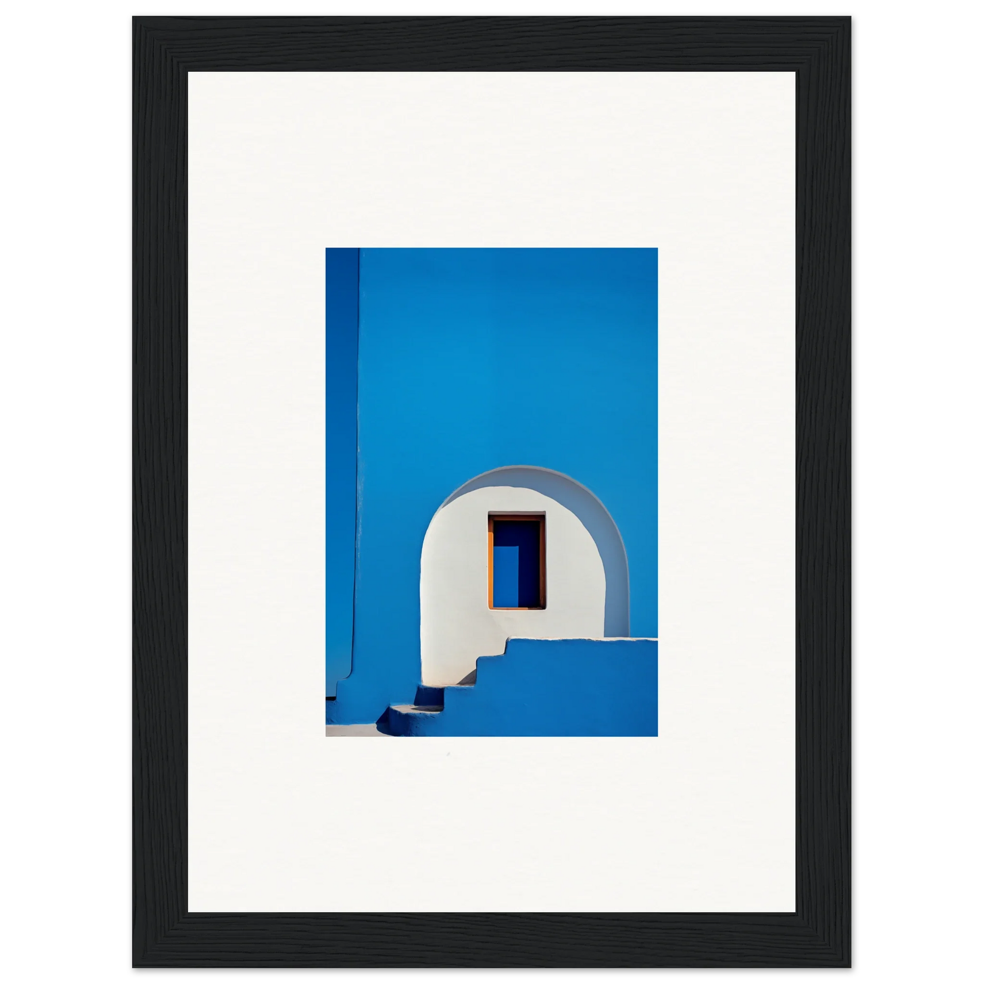 White arched doorway on blue walls in Dreams’ premium framed special edition art™