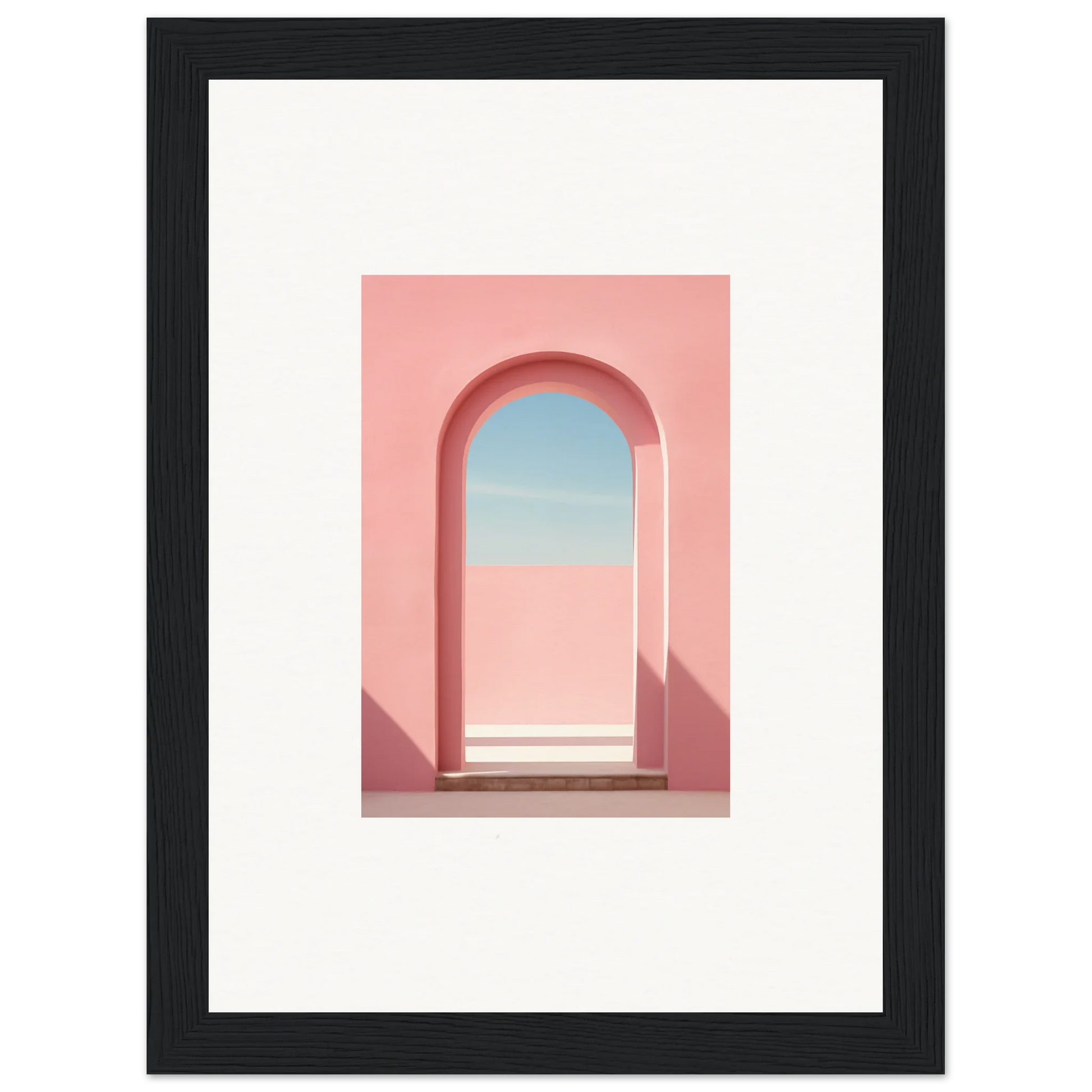 Pink arched doorway with blue sky in Echo of Horizons special edition art™