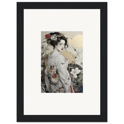 Framed art of a geisha in a kimono, part of the Daydream Blossom Wistitudes collection